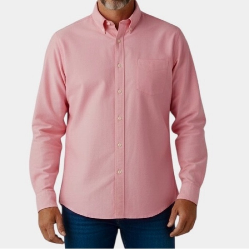 Tommy Hilfiger button down shirt Pink Men’s XL 17/ 34–35 Regular fit NWT Preppy